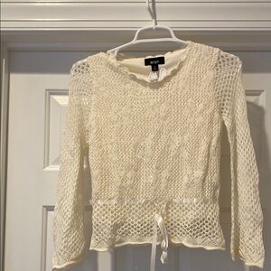 Girls’ Cream Knit Top